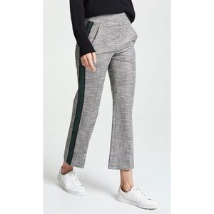 VERONICA BEARD | $395 Cormac Glen Plaid Cropped Trouser in Grey Motif, Size 6